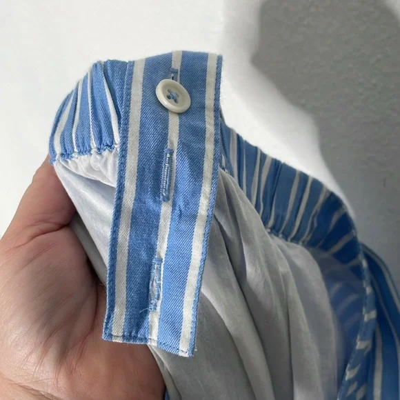 Pact The Sunset Easy Blue Stripe Organic Cotton Cami Dress. Size Medium. - Picture 12 of 12